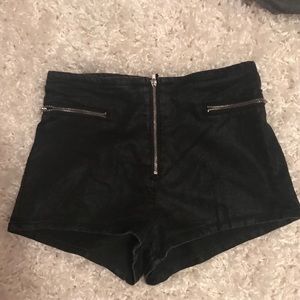 H&M High Waisted Partly Metallic Shorts